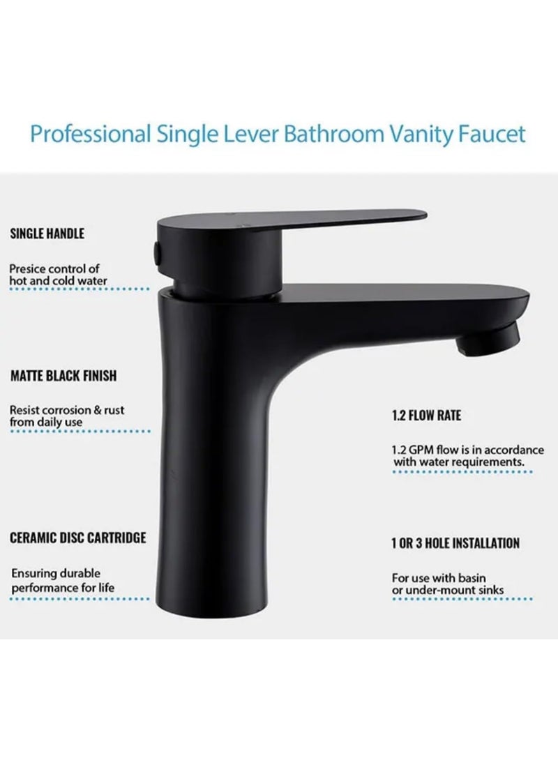 واي دي صنبور حمام عصري بمقبض واحد بتصميم أنيق، سهل التركيب، وهيكل متين، لتحديث حوضك بشكل أنيق وعملي، مثالي لحمامات المنازل والفنادق. - Image 5